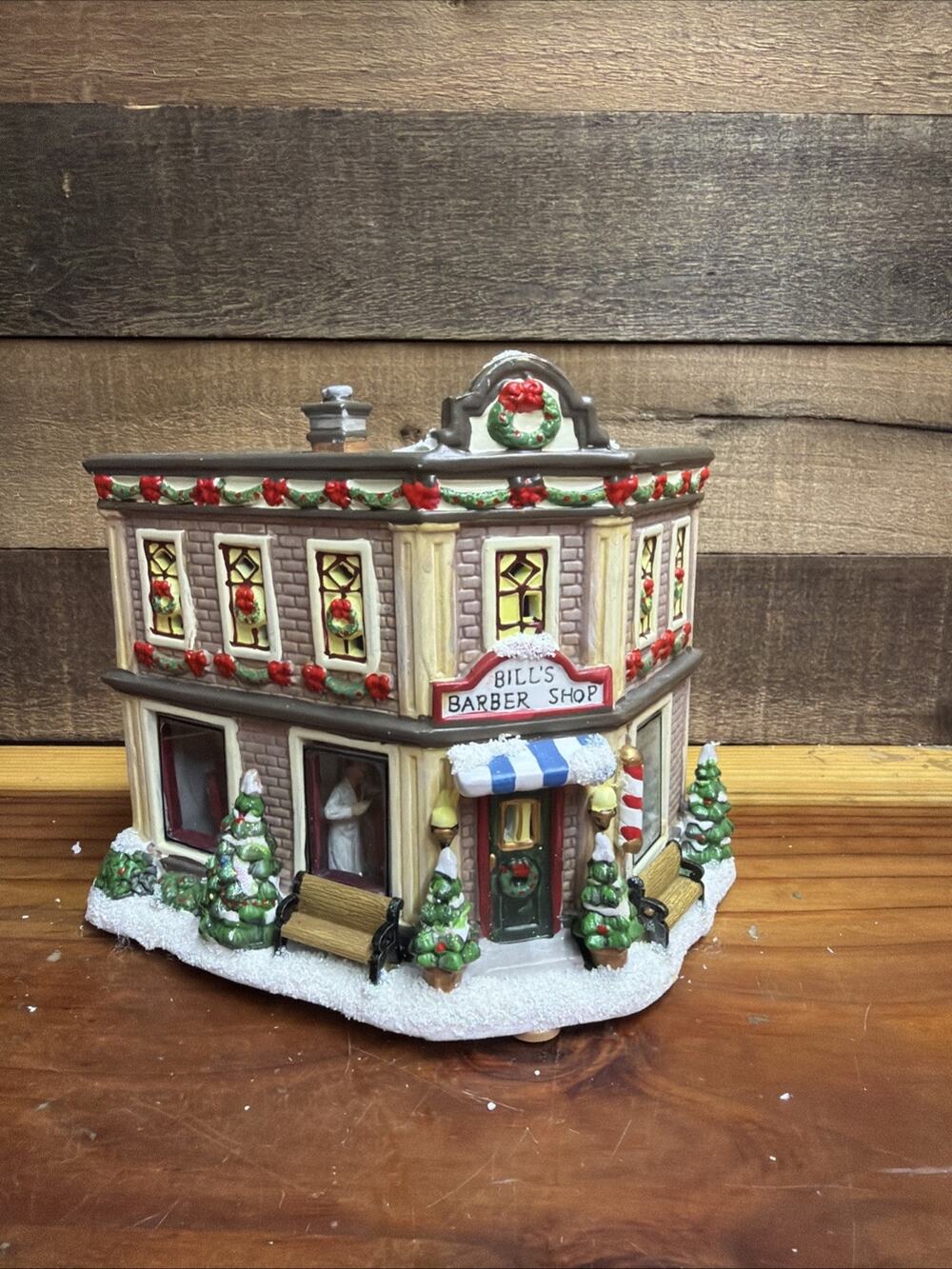 St. Nicholas Square The Village Collection "Bill's Barber Shop" In Box